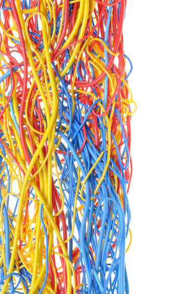 Cables enredados en redes de telecomunicaciones — Foto de Stock