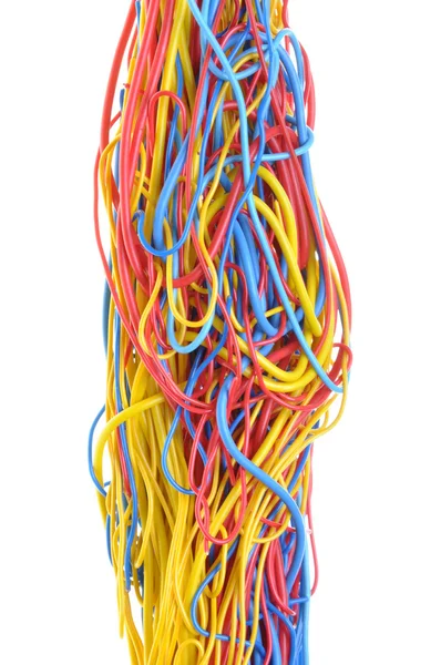 Plątaniny kabli w sieci telekomunikacyjnych — Zdjęcie stockowe
