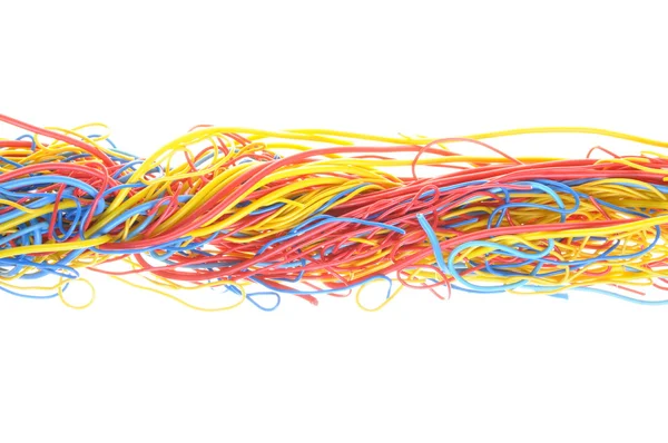 Tangled cables in telecommunication networks — Stock Photo, Image