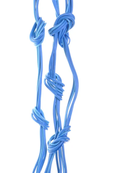 Computer network cables with knots — Stock Photo, Image