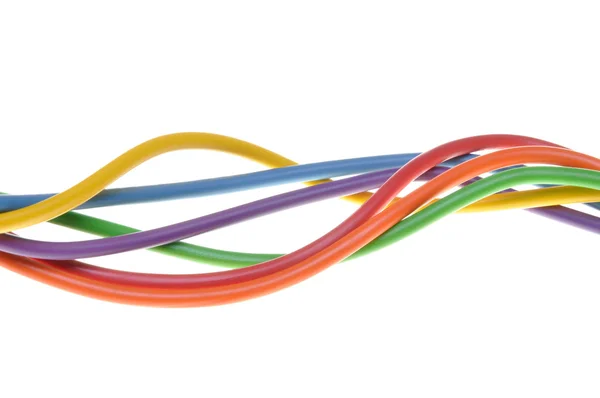 Los cables eléctricos de color — Foto de Stock