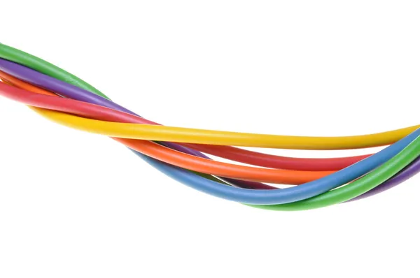 Электрические цветные провода — стоковое фото