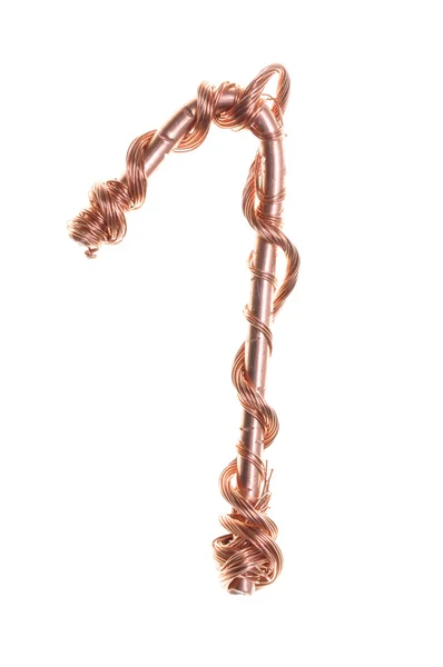 Twisted copper wire number one — Stock Photo, Image