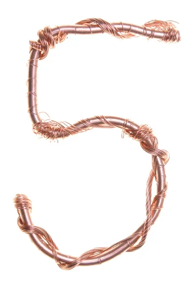 Cable de cobre retorcido número cinco — Foto de Stock