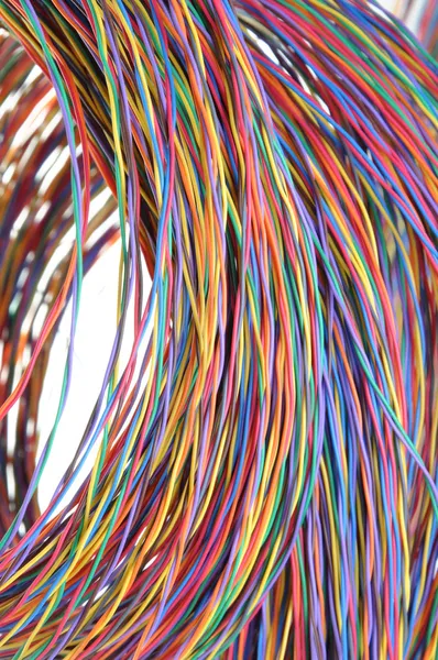 Cables de red multicolores — Foto de Stock