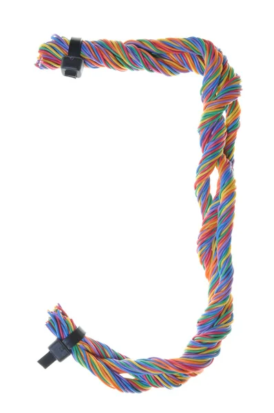 Harf j şeklinde renkli tel — Stok fotoğraf