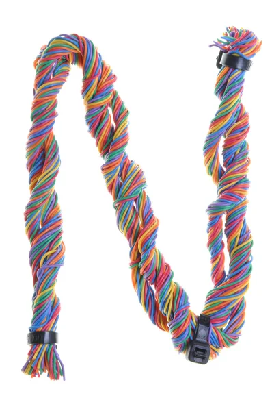 Harf n şeklinde renkli tel — Stok fotoğraf