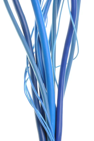 Синие электрические провода — стоковое фото