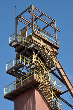 Mine shaft steel construction clipart