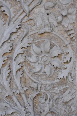 Mermer süs bitki katedral Mantova sütunlar