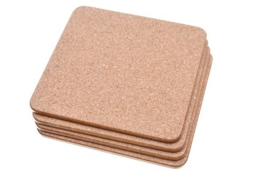 Cork mat kahverengi kenarlığı ile