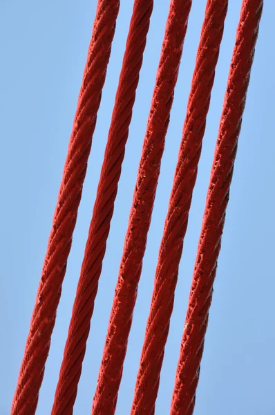 Steel lines of the bridge — Stock Photo, Image