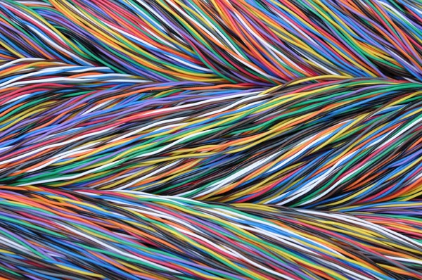 Colorful computer cables — Stock Photo, Image