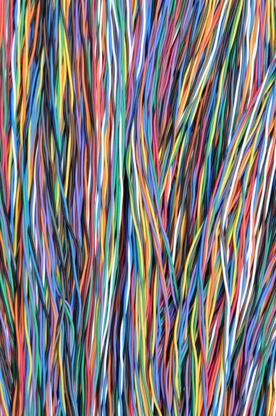 Colorful computer cables — Stock Photo, Image