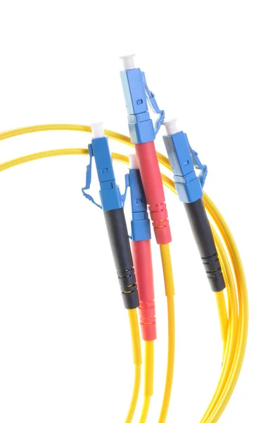 Cables de red óptica monomodo — Foto de Stock