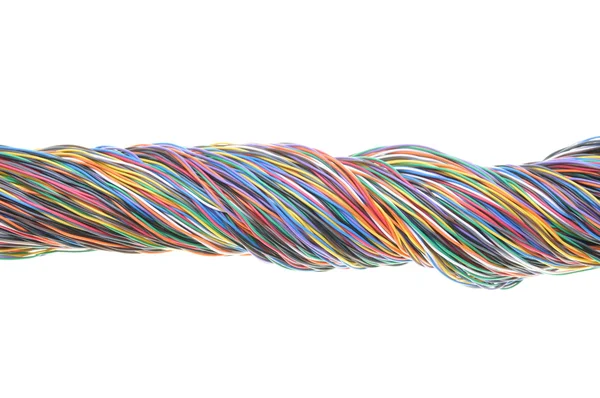 Svazek elektrických kabelů — Stock fotografie