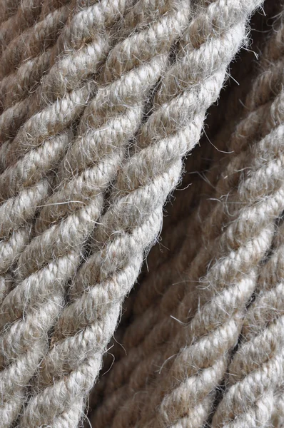 Сильна кручена конопляна мотузка — стокове фото