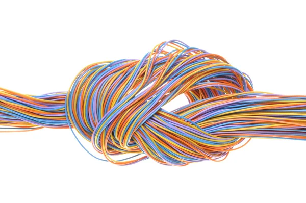 Colorful cable of telecommunication network — Stock Photo, Image