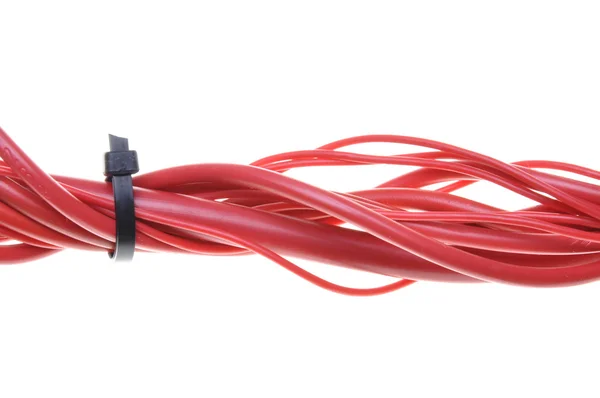 Computer cable with cable ties — Stock Photo, Image