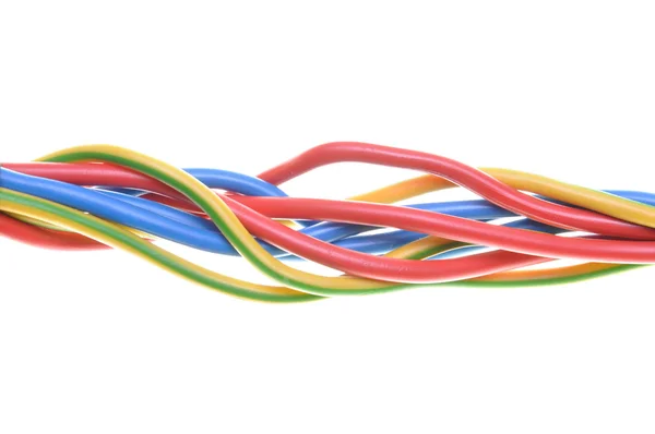 Colorful electric wires — Stock Photo, Image