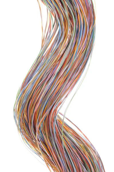 Colorful cable of telecommunication network — Stock Photo, Image