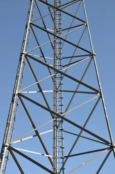 Construction of tower with ladder — Stock Photo, Image