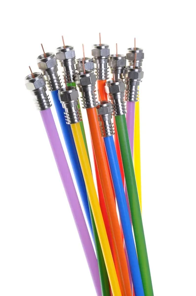 Coaxial cables with connectors — Stock Photo, Image