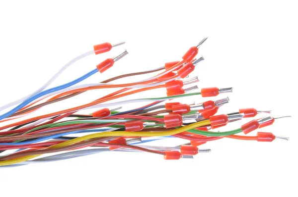 Elektrisk kabel installation med terminaler — Stockfoto