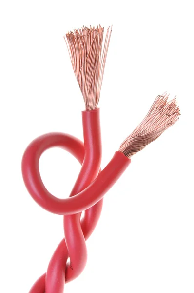 Rode elektrische kabels — Stockfoto