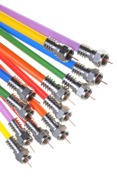 Cables coaxiales con conectores — Foto de Stock