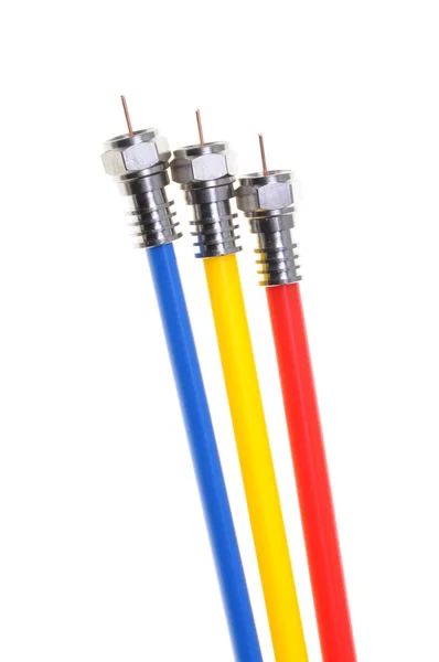 Coaxial cables with connectors — Stock Photo, Image