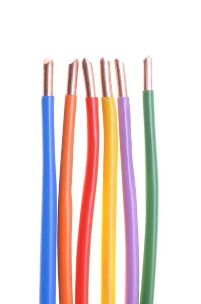 Coloured electric cables — Stock Photo, Image