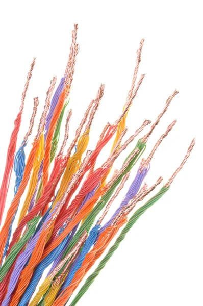 Çok renkli elektrik kabloları — Stok fotoğraf