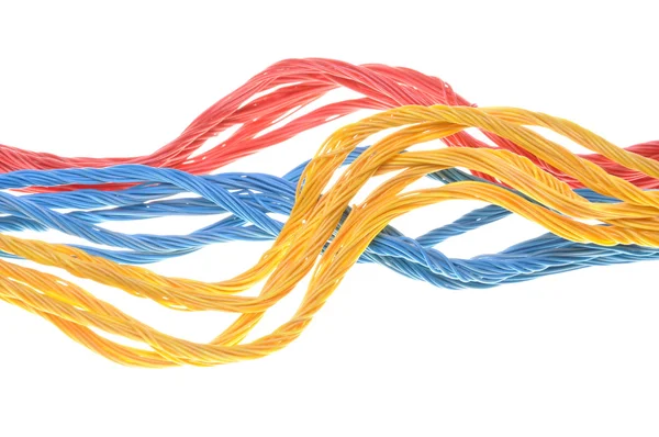 Renkli bilgisayar kabloları — Stok fotoğraf