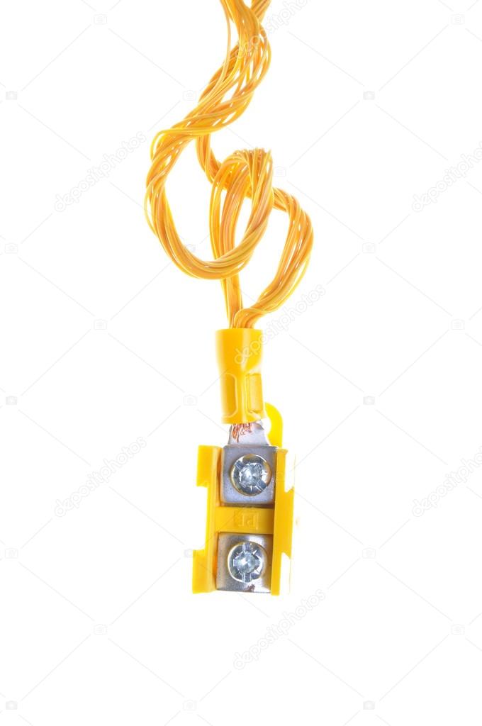 Electric power distribution cable with terminal block