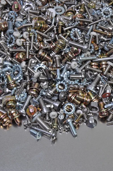 Nuts and bolts components — Stock Photo, Image