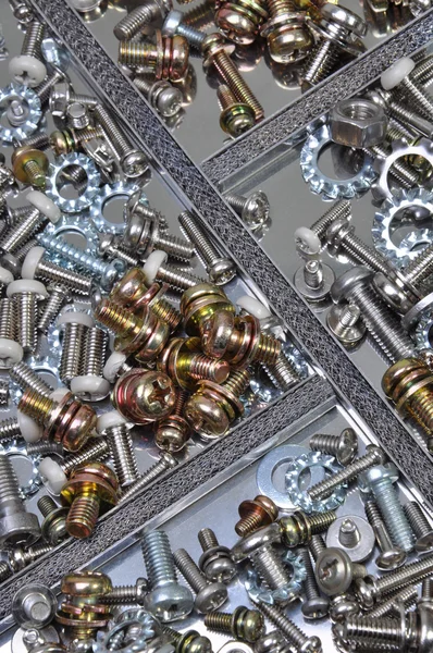 Nuts and bolts components for mounting — Stock Photo, Image