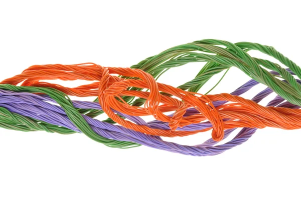 Colored computer cables — Stock Photo, Image