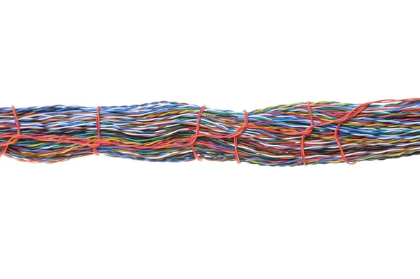 Bundles of colorful network cables — Stock Photo, Image