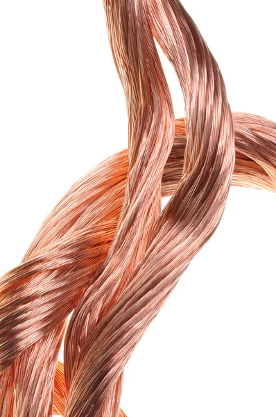 Concept of the energy industry copper wires — Stock Photo, Image