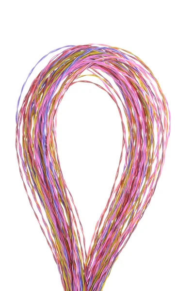 Wiązka przewodów kolorowy komputer — Zdjęcie stockowe