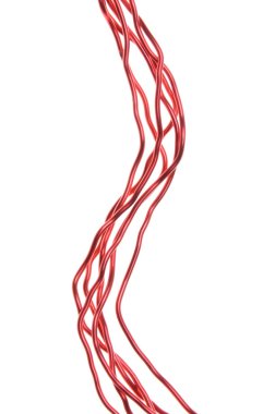 Beyaz Arkaplanda Bakır Kablo İzole Edildi