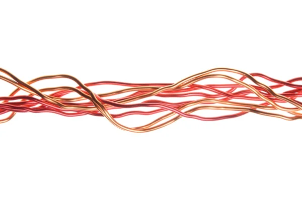 Copper wire isolated on white background — Stock Photo, Image