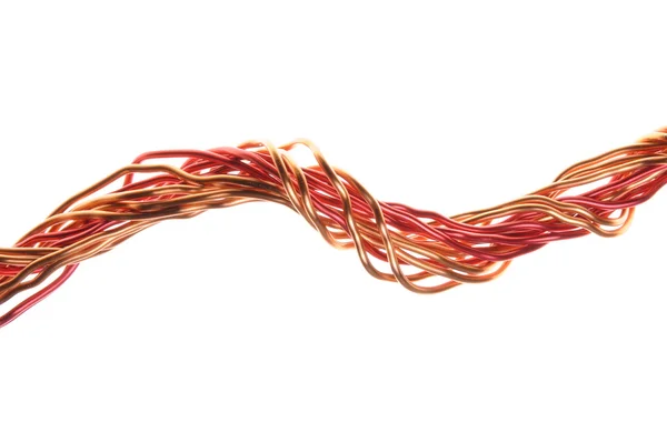 Copper wire isolated on white background — Stock Photo, Image