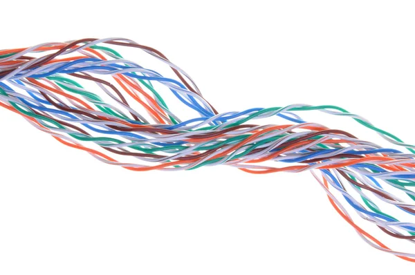 Multicolored network computer cables — Stock Photo, Image