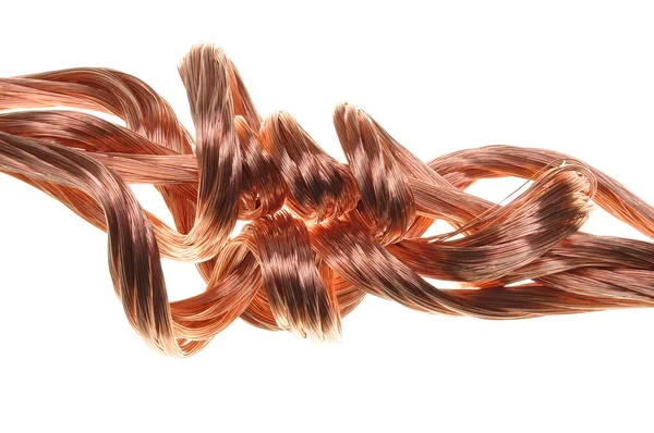 Copper wires, symbol of power energy industry — Stock Photo, Image