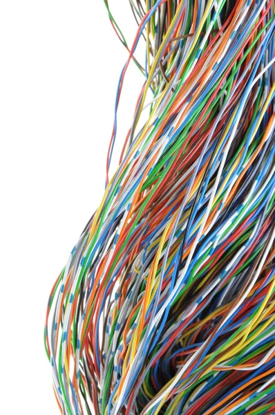 Cables de red de telecomunicaciones — Foto de Stock
