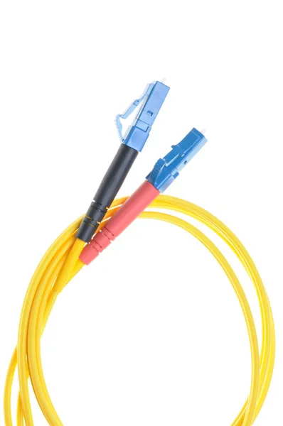 Tryb pojedynczy kabel patch lc — Zdjęcie stockowe