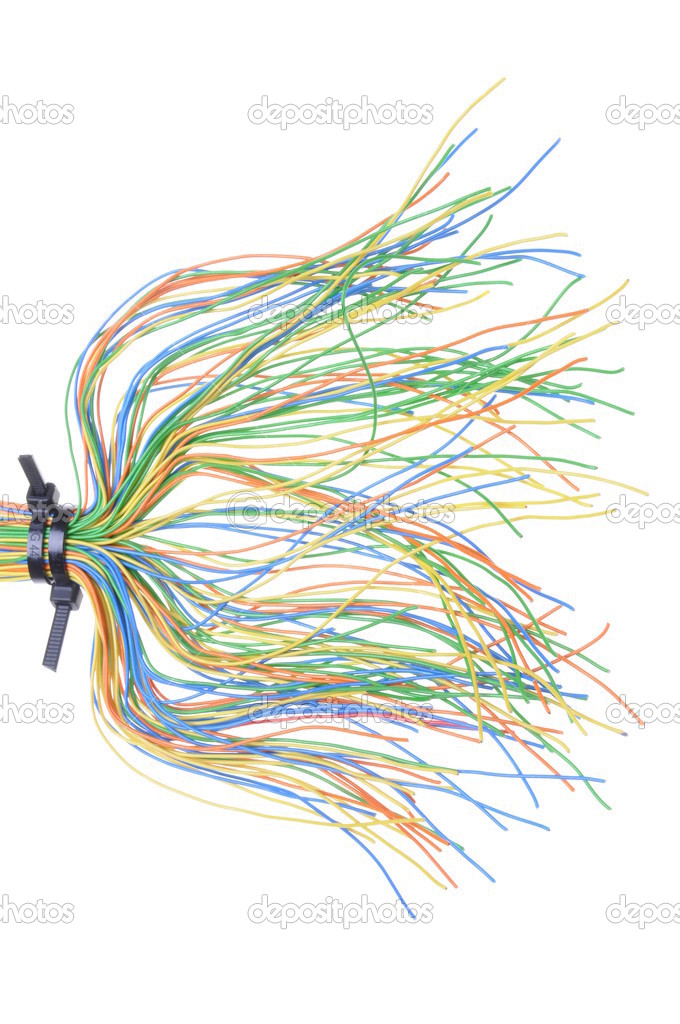 Multicolored telecommunication cables