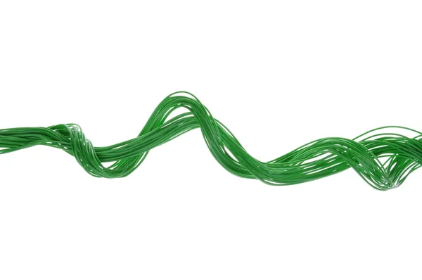 Зелений комп'ютерних кабелів — стокове фото